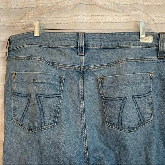 7 Seven Marilyn Boyfriend High Rise Hem Denim Blue Jeans Size 16 16W - Picture 5 of 11